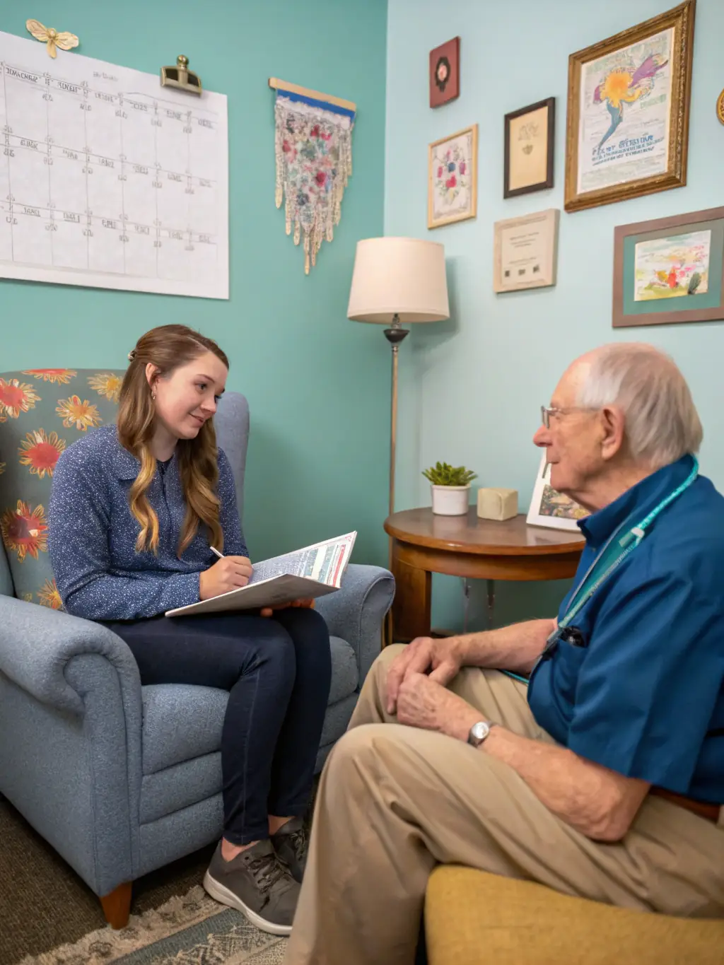 A healthcare provider attentively listening to a patient, demonstrating Business 252's commitment to personalized care and building strong doctor-patient relationships.